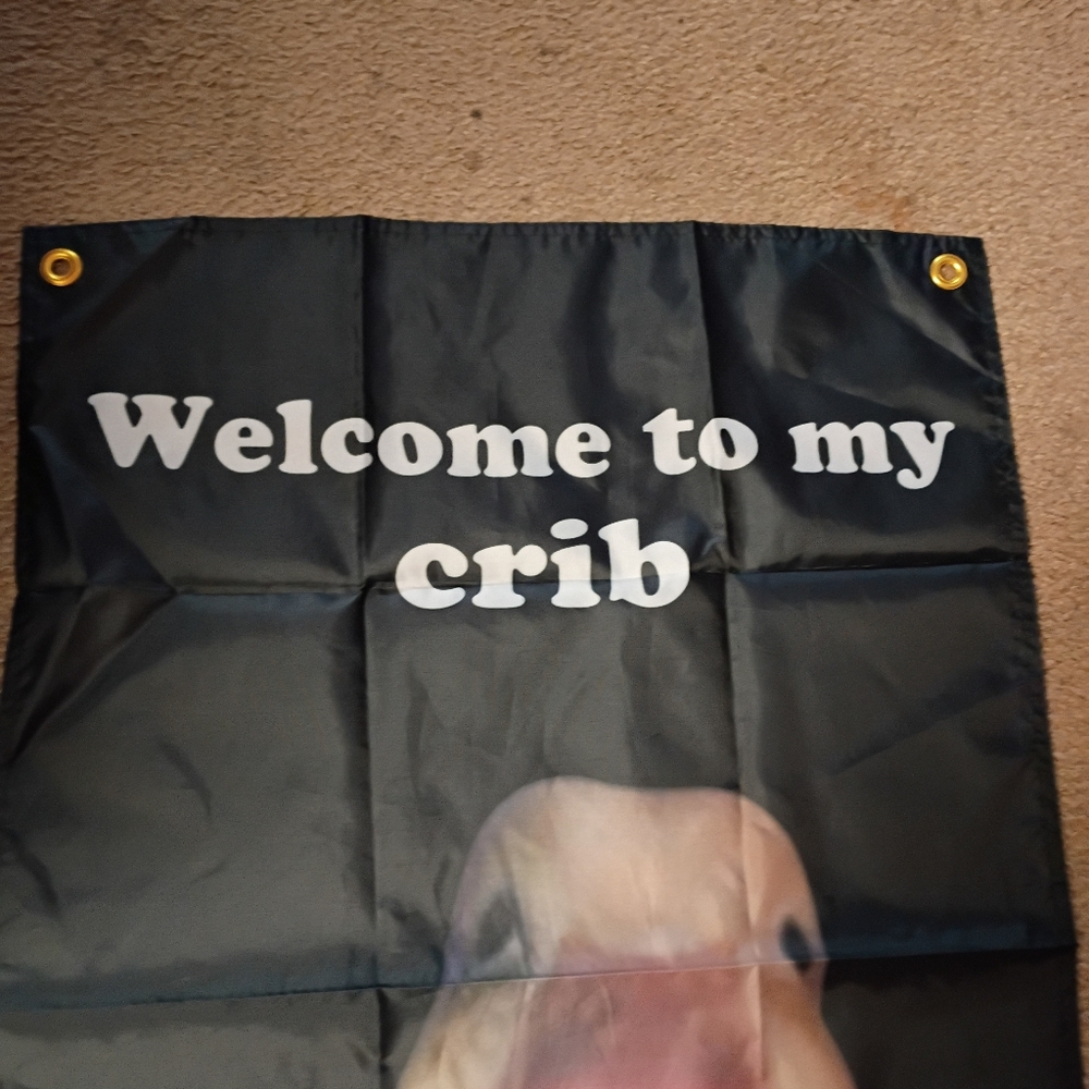 2/$10 Welcome to My Crib Door Tapestry Banner - Picture 2 of 4